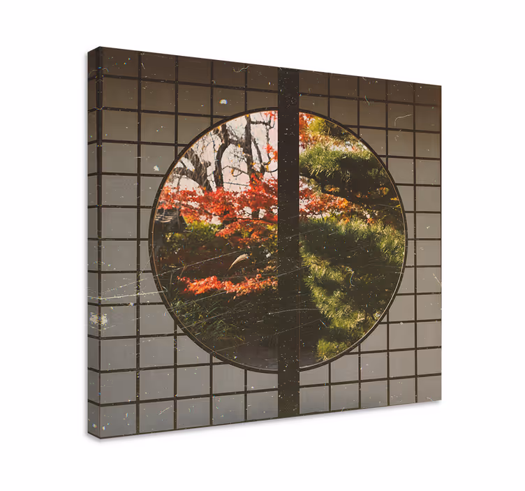 Tableau paysage jardin japonais sérénité - TenStickers