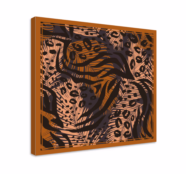 Tableau animaux motifs de léopard stylisés - TenStickers