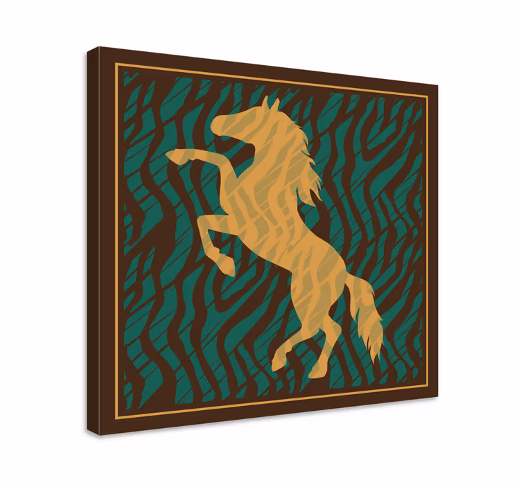 Tableau chevaux silhouette majestueuse au galop - TenStickers