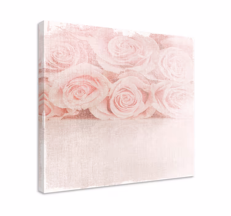 Tableau fleurs et plantes roses douces en blush - TenStickers