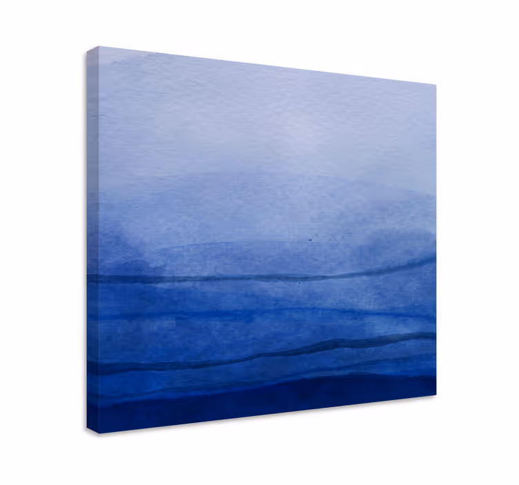 Tableau abstrait tons bleus superposés - TenStickers