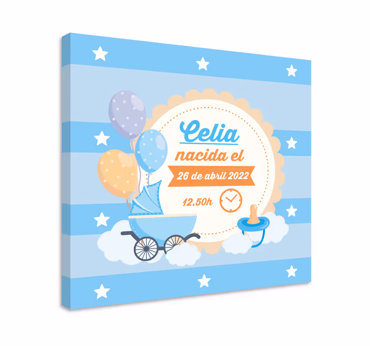 Tableau bébé célébration d'annonce de naissance - TenStickers