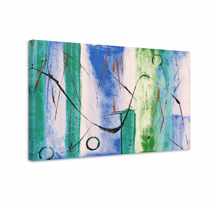 Tableau moderne lignes abstraites géométriques - TenStickers
