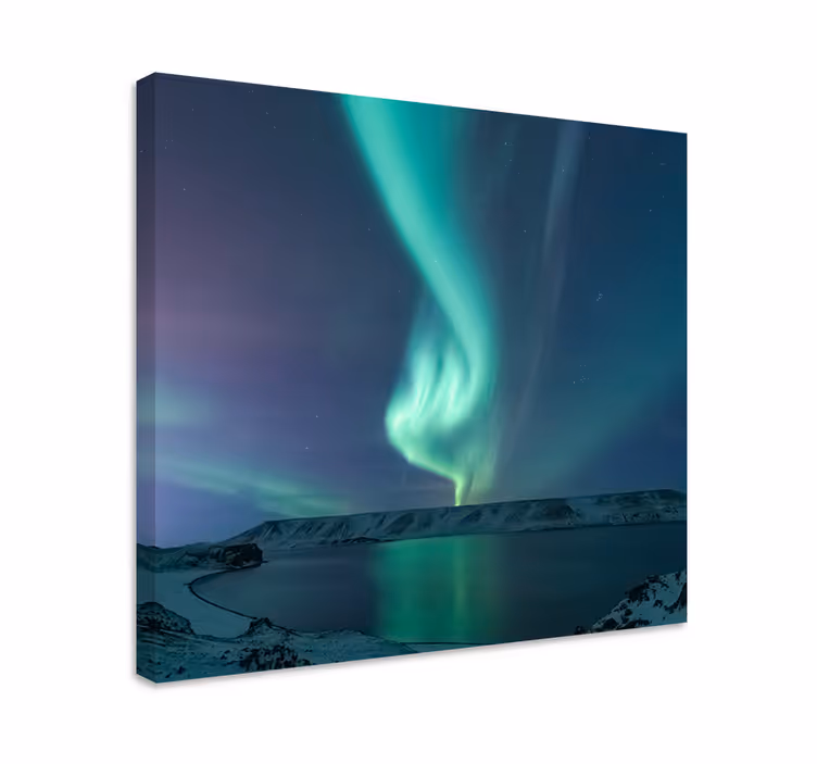 Tableau paysage affichage aurore boréale - TenStickers