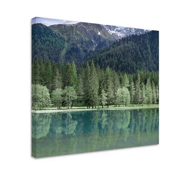 Tableau paysage réflexion paisible des montagnes - TenStickers