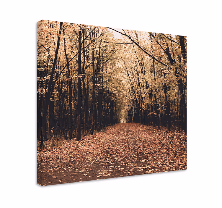 Tableau paysage scène de chemin d'automne - TenStickers