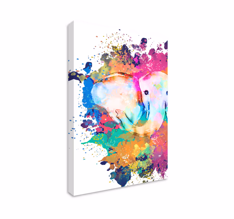 Tableau éléphant aux couleurs aquarelle - TenStickers