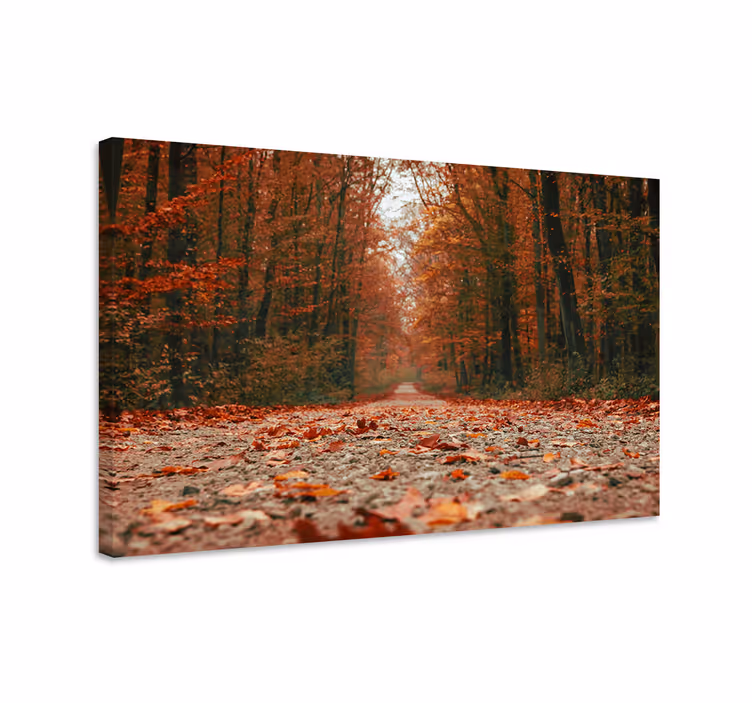 Tableau paysage sentier d'automne - TenStickers