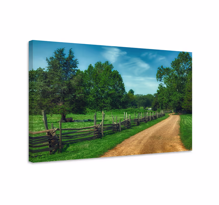 Tableau paysage chemin de campagne serein - TenStickers