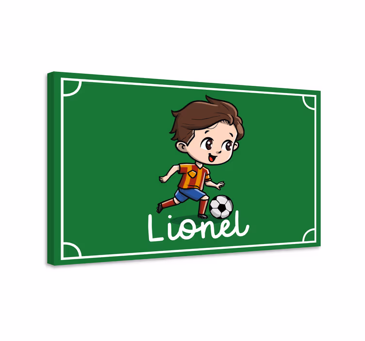 Tableau sports personnage de joueur de football - TenStickers