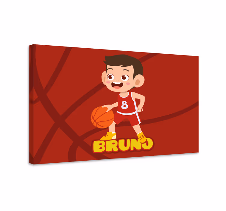 Tableau sports joueur de basket joyeux - TenStickers