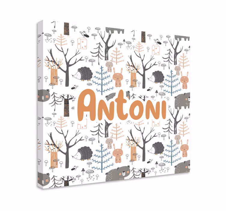 Tableau bébé forêt d'animaux mignons - TenStickers