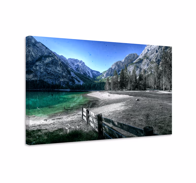 Tableau paysage sérénité du lac de montagne - TenStickers