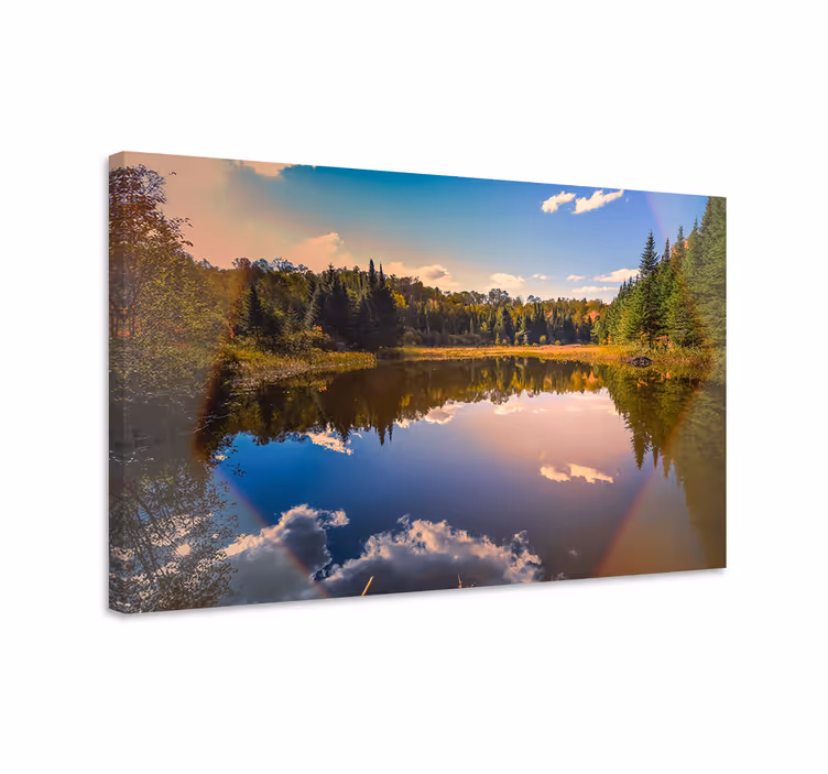 Tableau paysage reflet d'eau serein - TenStickers