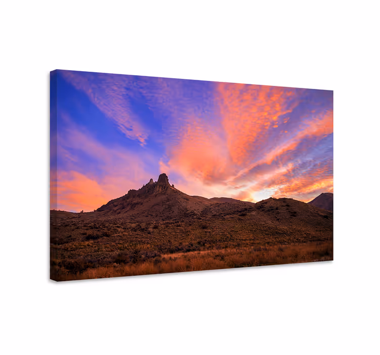 Tableau paysage crépuscule sur les grandes montagnes - TenStickers