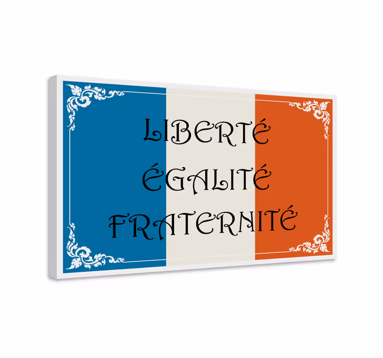 Tableau texte Devise française - TenStickers