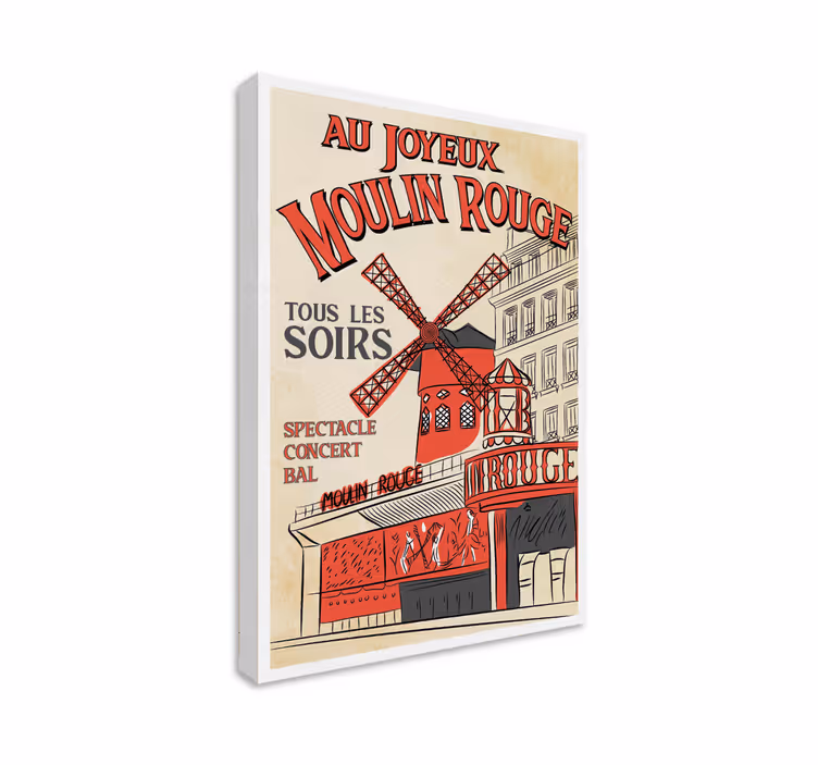 Tableau vintage le moulin - TenStickers