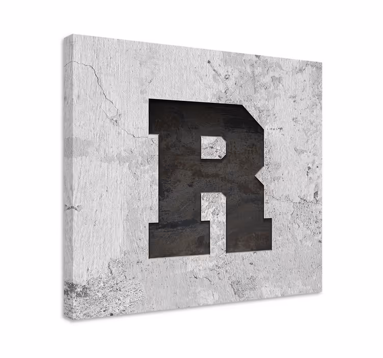 Tableau Lettre personnalisable style industriel - TenStickers