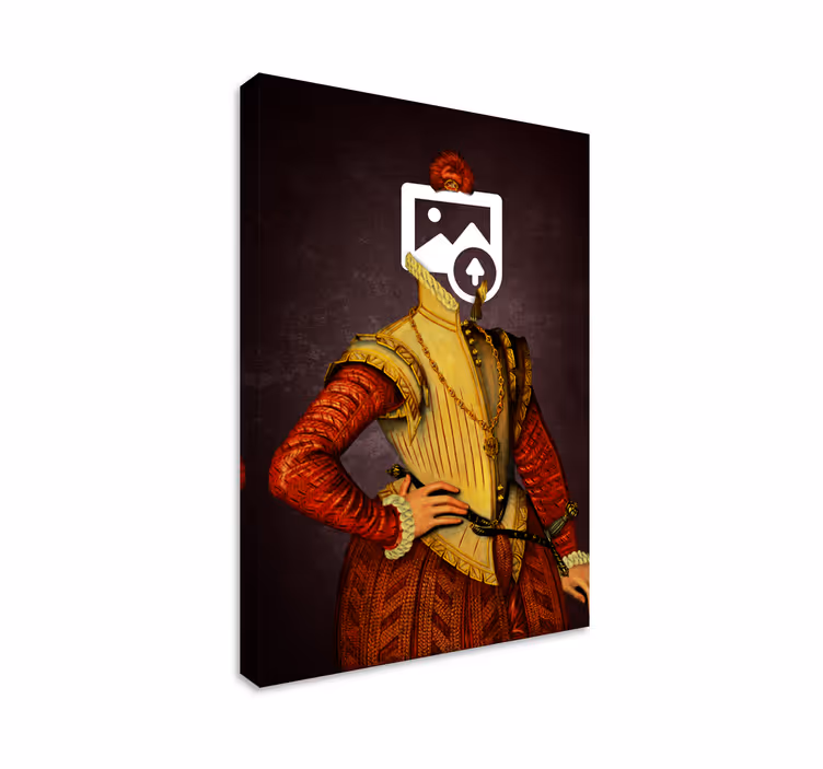 Tableau portrait chat aristocrate personnalisé - TenStickers