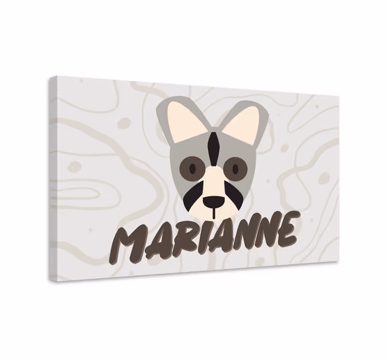 Tableau dessin Genette prénom personnalisable - TenStickers