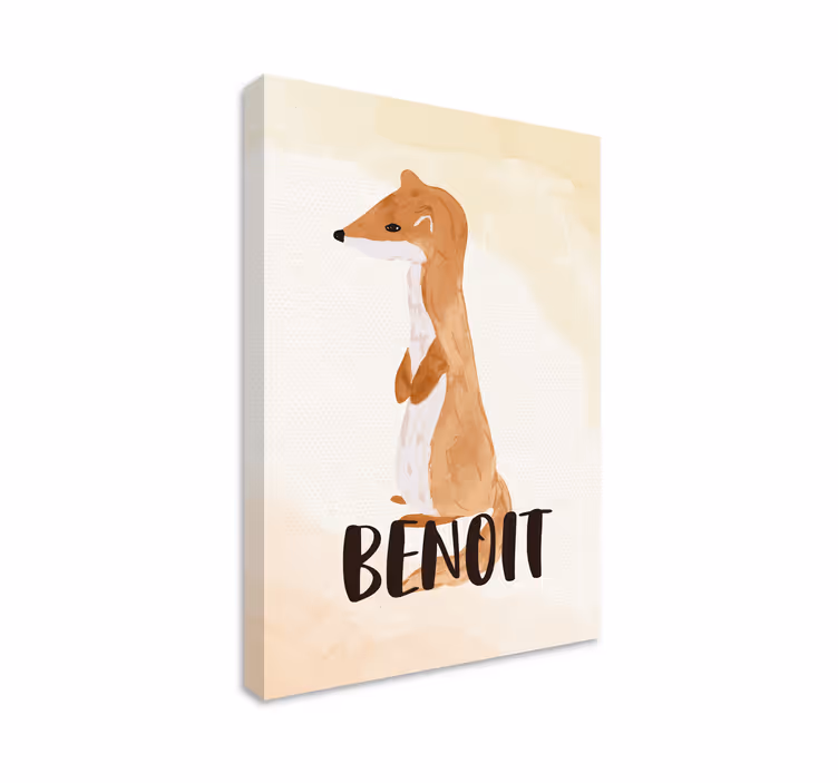 Tableau dessin de Fouine prénom personnalisable - TenStickers