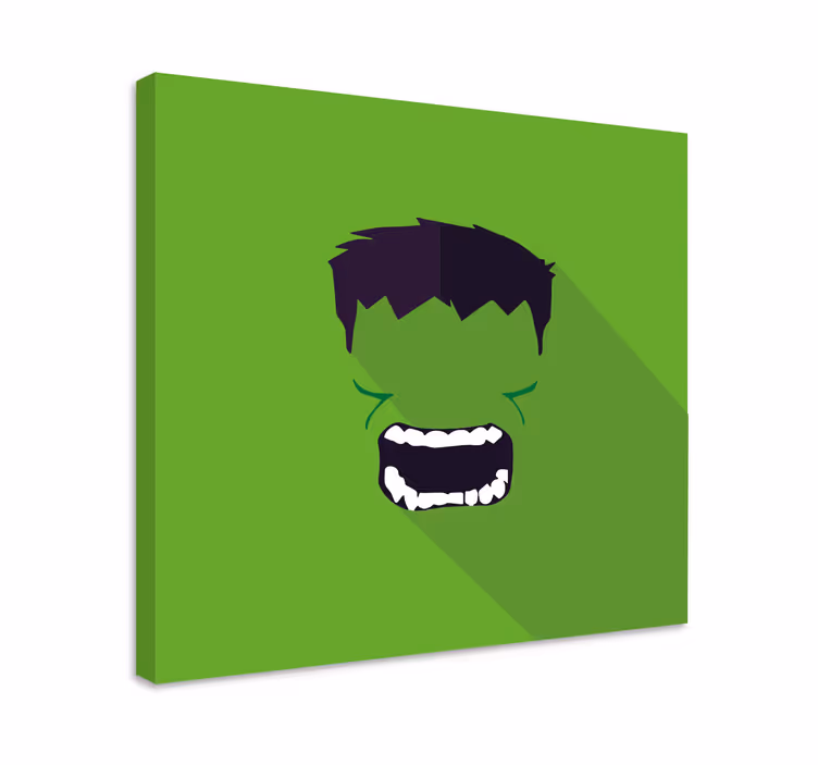 Tableau super-héros en colère design vert - TenStickers