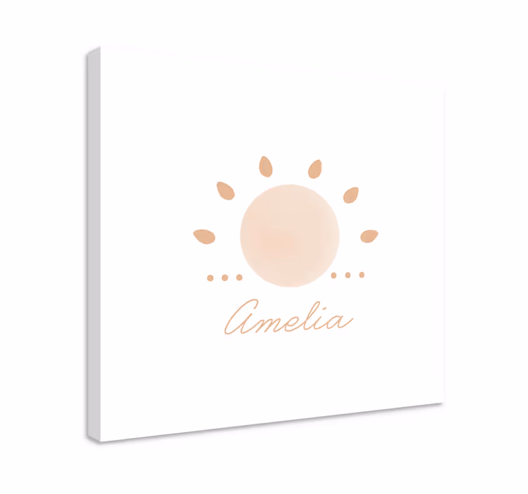 Tableau soleil abstrait minimaliste - TenStickers