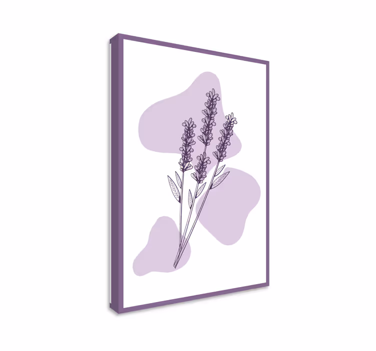 Tableau fleurs dessin plante lavande - TenStickers