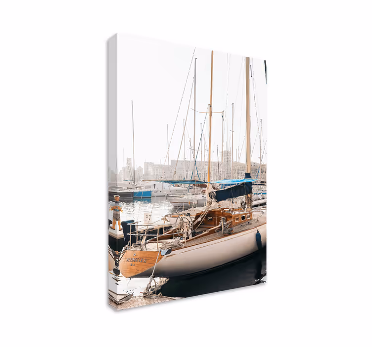 Tableau photo port marseillais - TenStickers