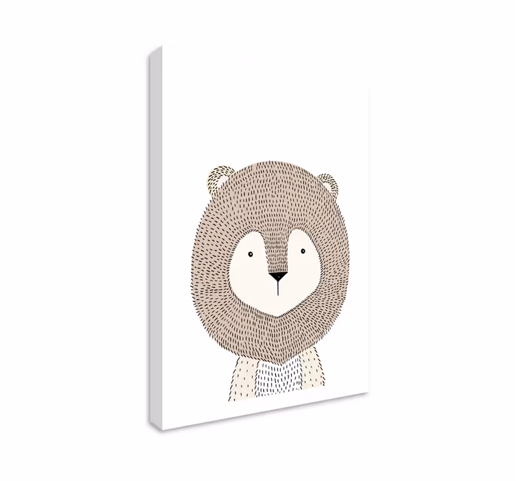 Tableau animal dessin bébé lion - TenStickers