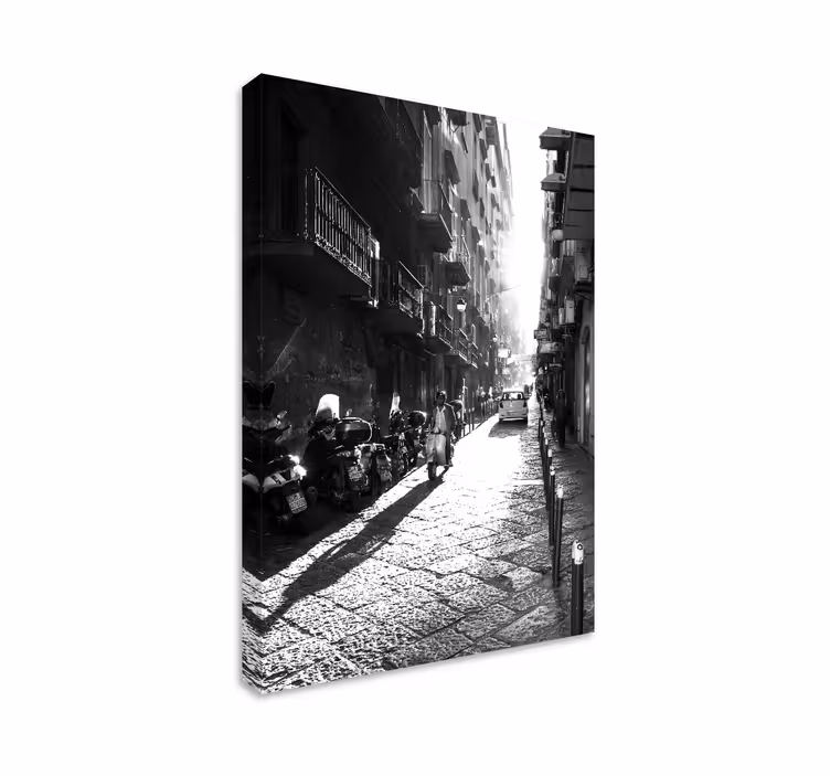 Tableau de la ville de Naples style vintage - TenStickers