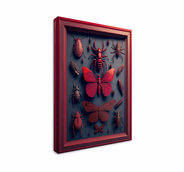 Tableau 3D collection d'insectes encadrés - TenStickers