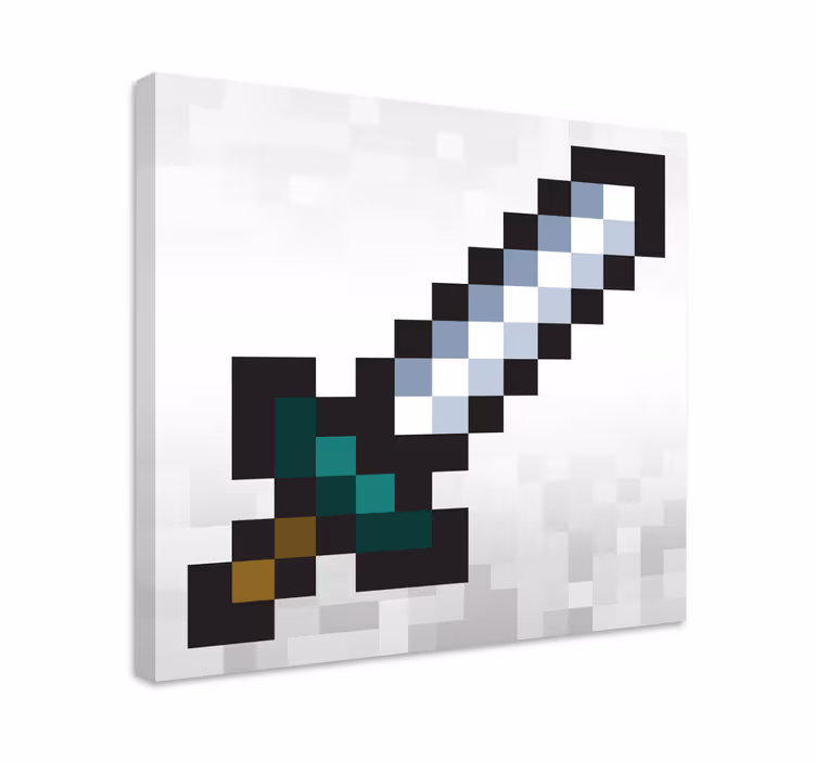 Tableau jeux vidéo Épée Pixel - TenStickers