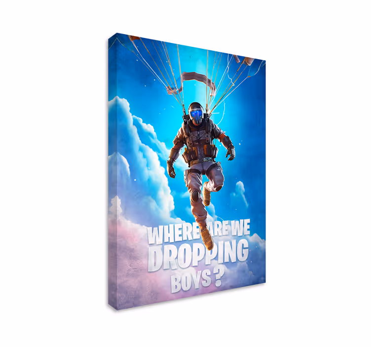 Tableau personnage jeux vidéo parachutiste - TenStickers