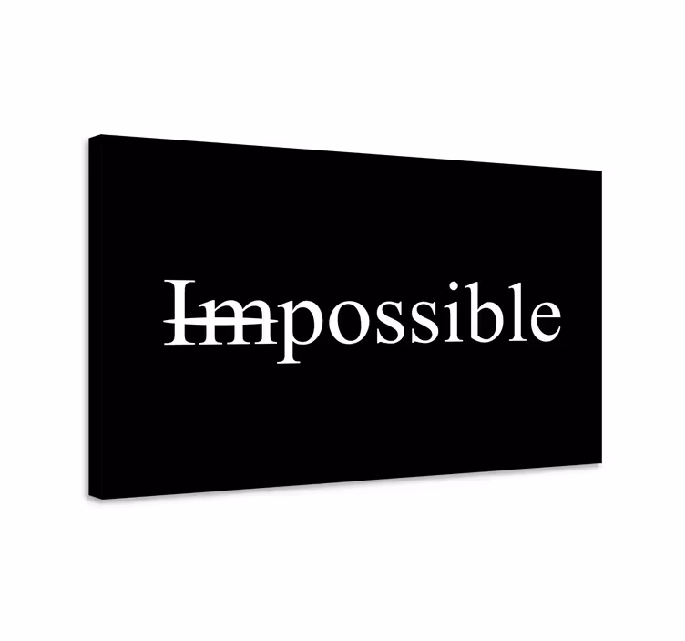 Tableau bureau motivation Impossible Possible - TenStickers