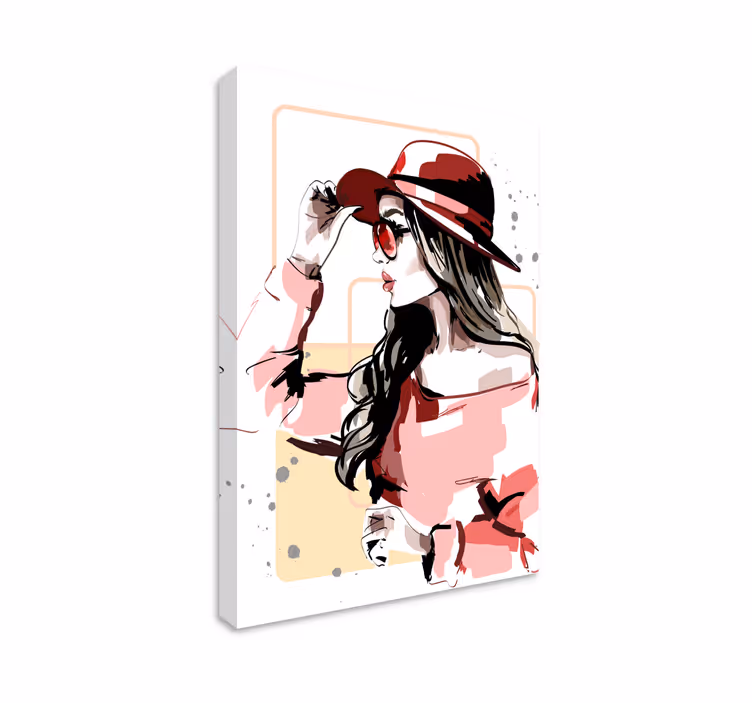 Tableau moderne illustration femme - TenStickers
