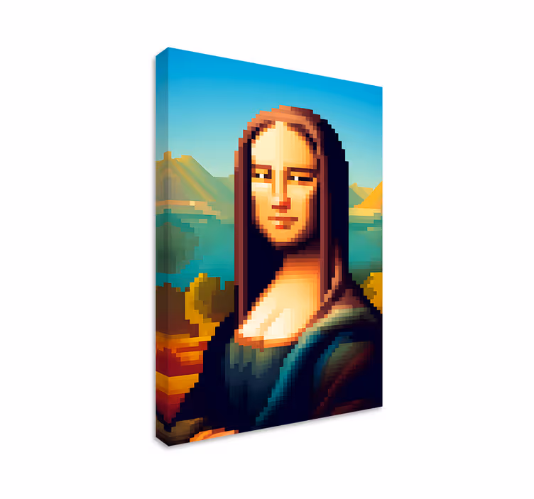Tableau art La Joconde Pixel Art - TenStickers