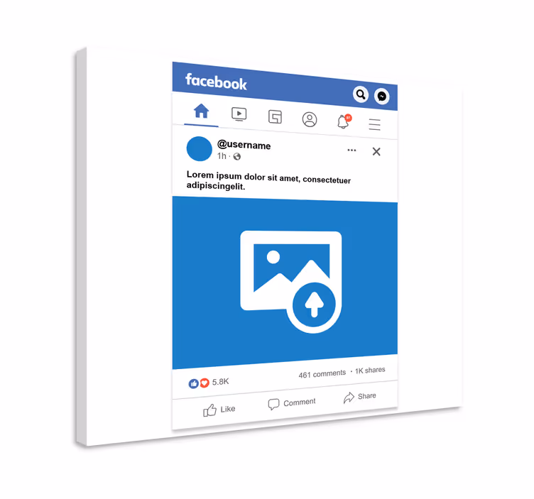 Tableau personnalisé Facebook - TenStickers