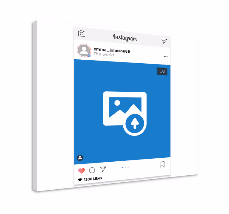 Tableau personnalisé écran Instagram - TenStickers