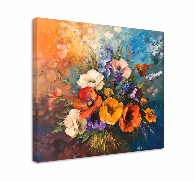 Tableau art bouquet de fleurs - TenStickers