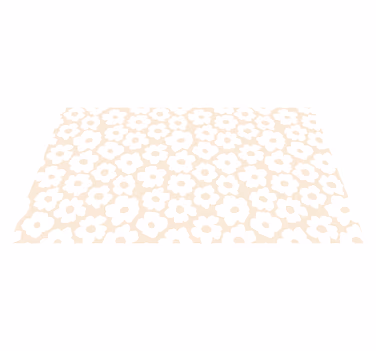 Tapis vinyle plantes coquelicot blanc - TenStickers