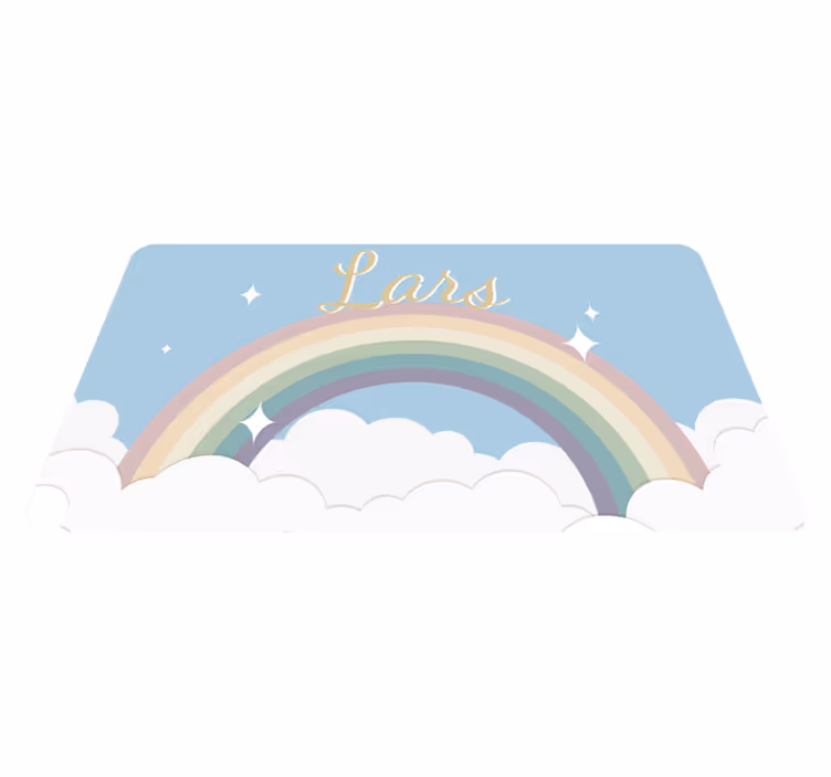 Tapis vinyle personnalisé arc-en-ciel sur mesure - TenStickers