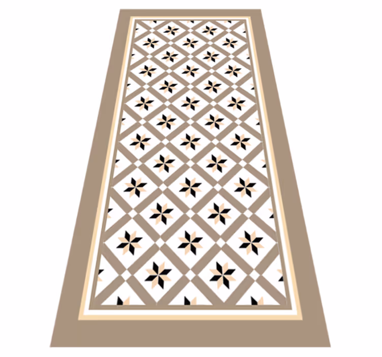 Tapis vinyle cuisine brun hydraulique - TenStickers