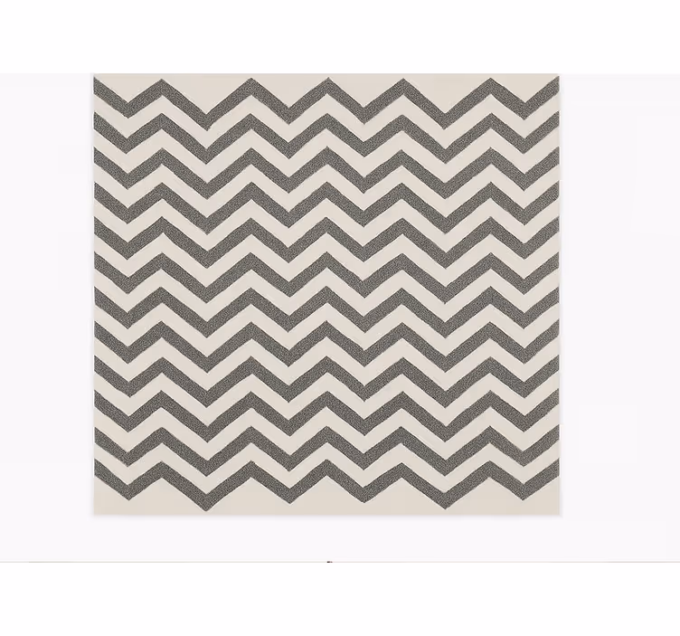 Tapis vinyle salle à manger motif en zigzag à chevrons - TenStickers