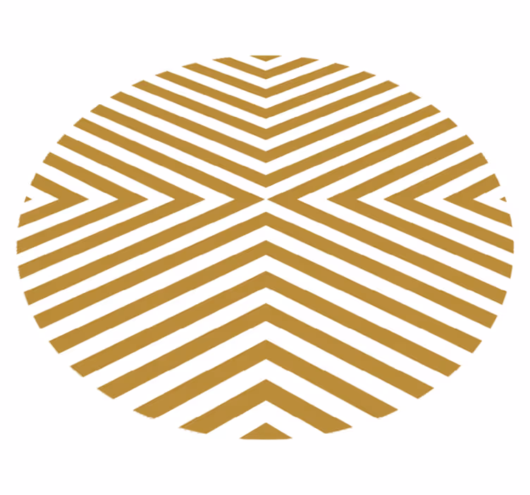 Tapis vinyle salle à manger motif à chevrons moutarde - TenStickers