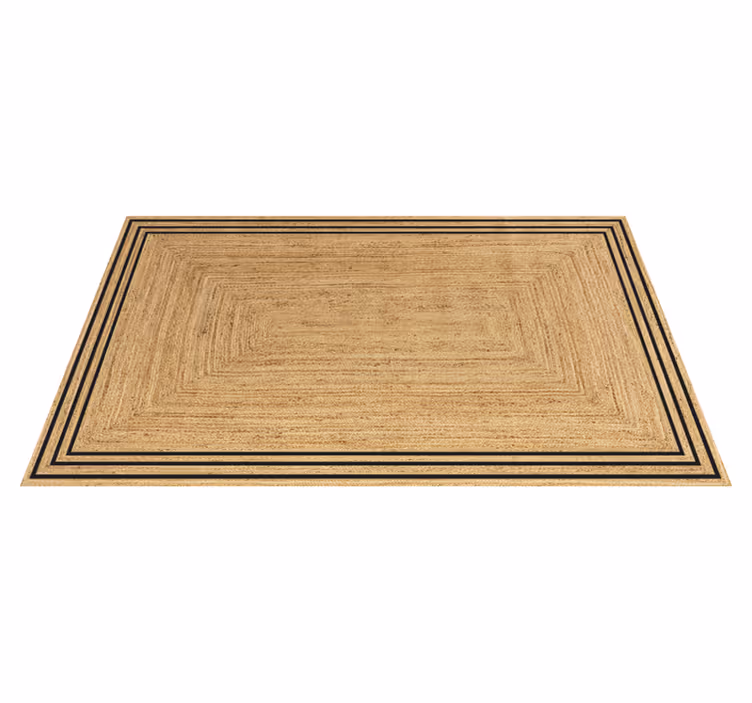 Tapis vinyle cuisine texture jute naturel - TenStickers