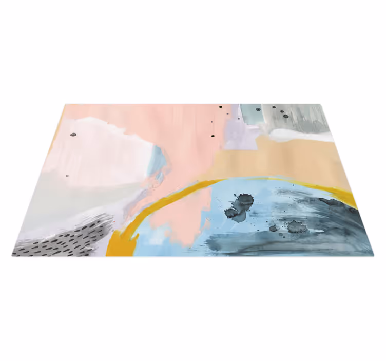Tapis vinyle salon art coloré et moderne - TenStickers