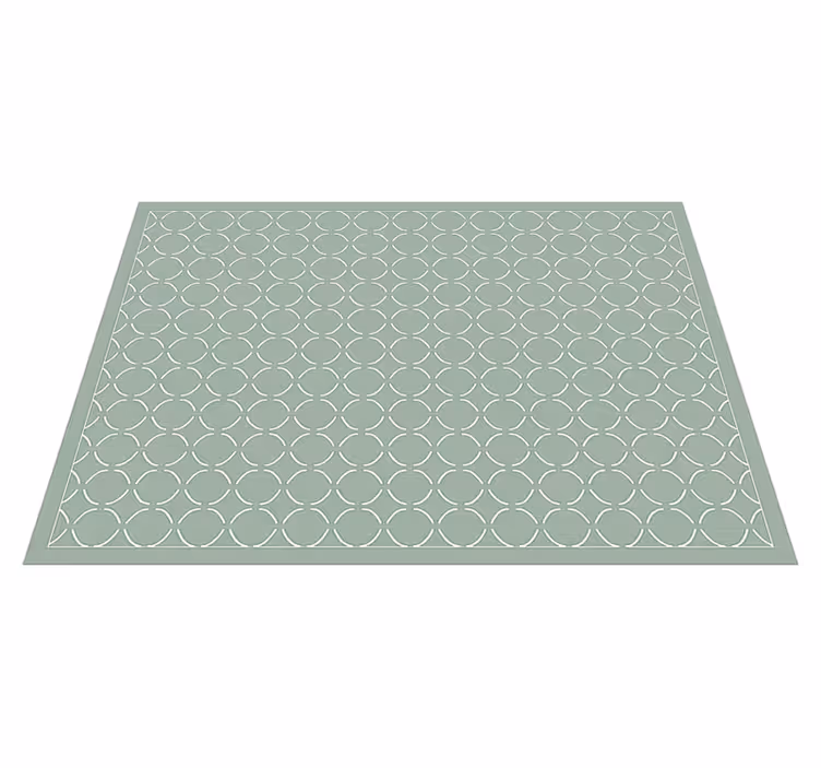 Tapis vinyle cuisine treillis céladon atténué - TenStickers