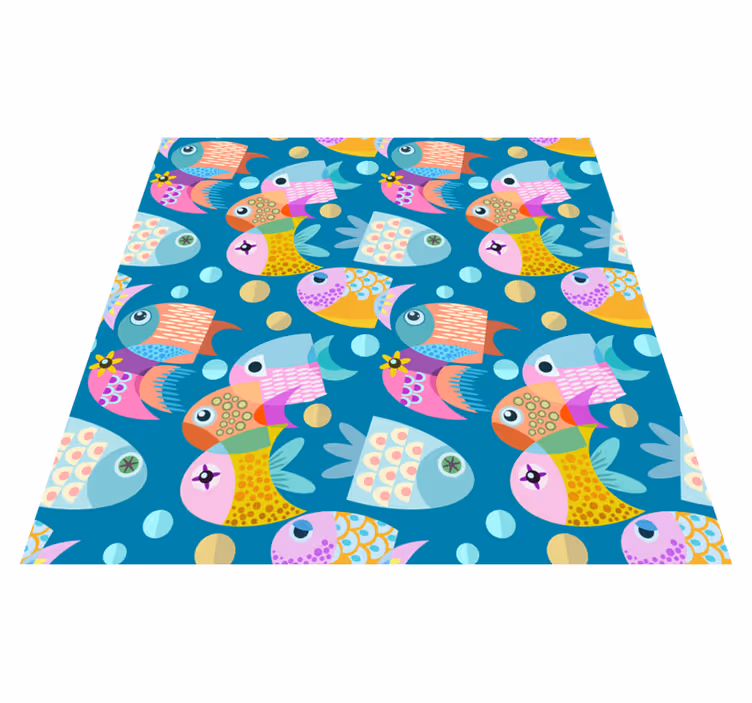 Tapis vinyle animal poissons pour enfants - TenStickers