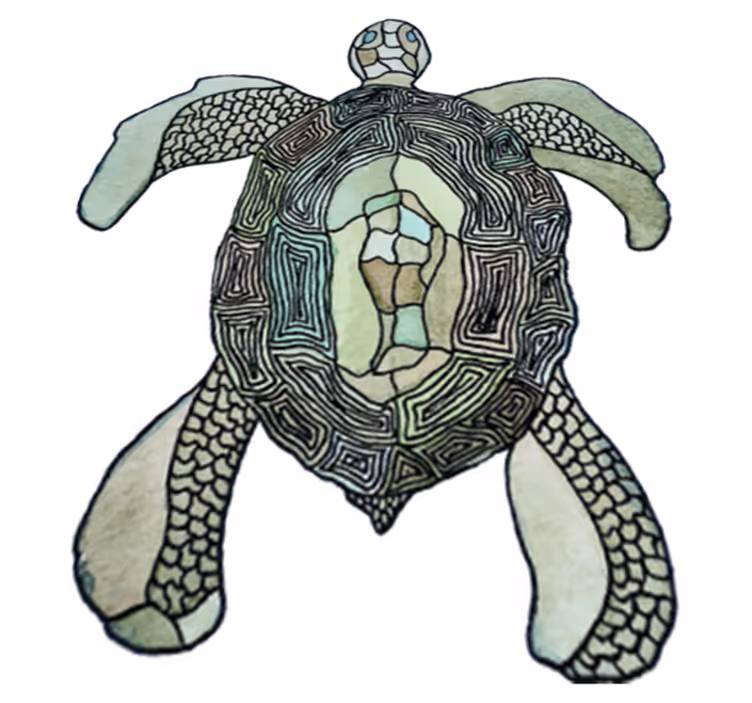 Tapis vinyle animal tortue classique - TenStickers
